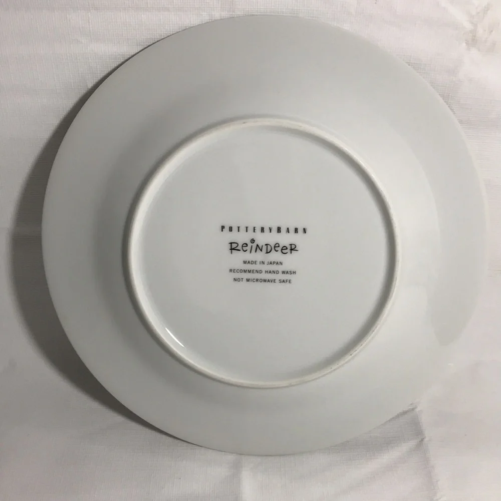 Pottery Barn Retired Reindeer Dasher Luncheon Salad Dessert Plate 8 1/2”